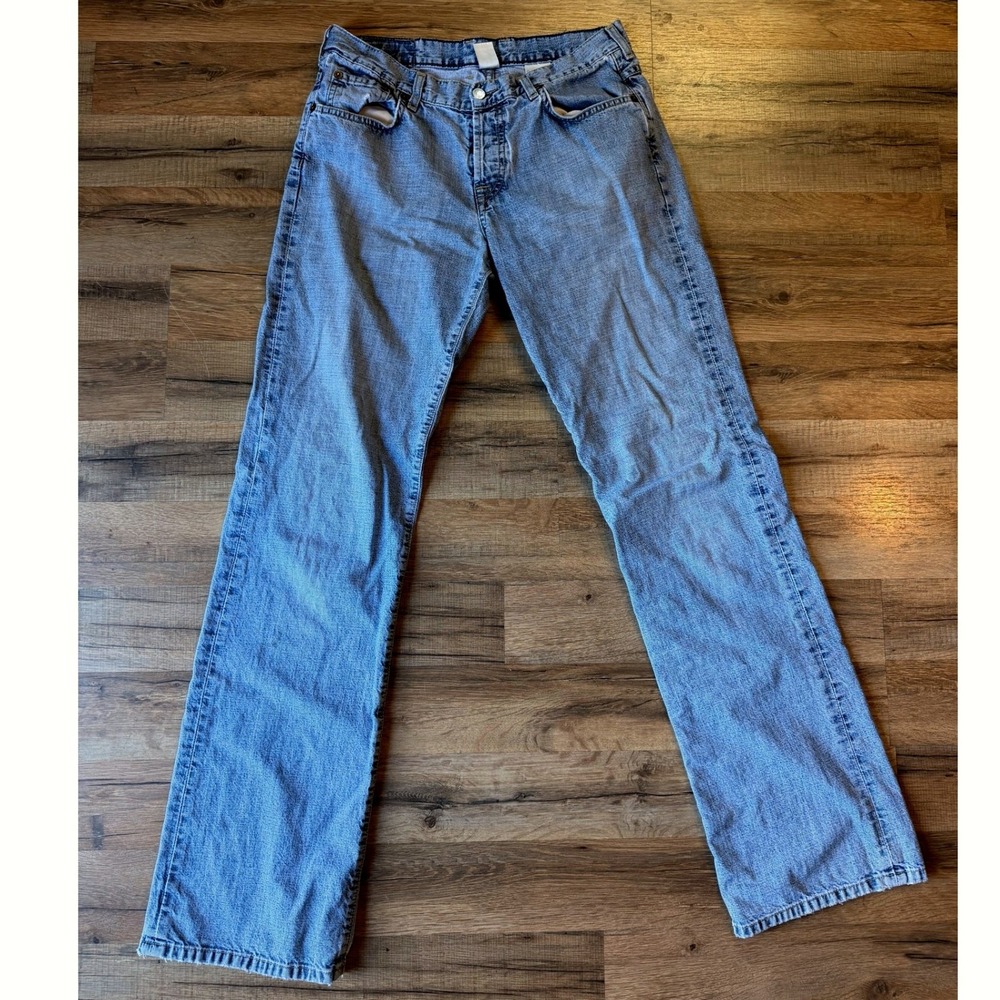 Lucky Brand Blue Jeans Straight Leg Dungarees Size 8/29 Vintage Made in USA Y2K